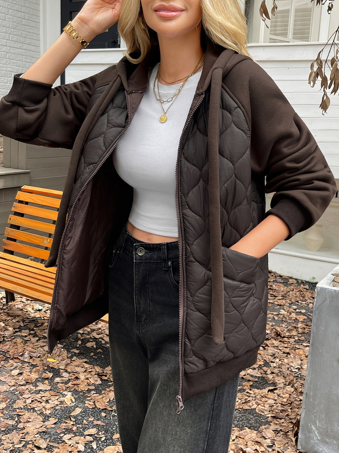 Colette Quilted Hoodie Jacket