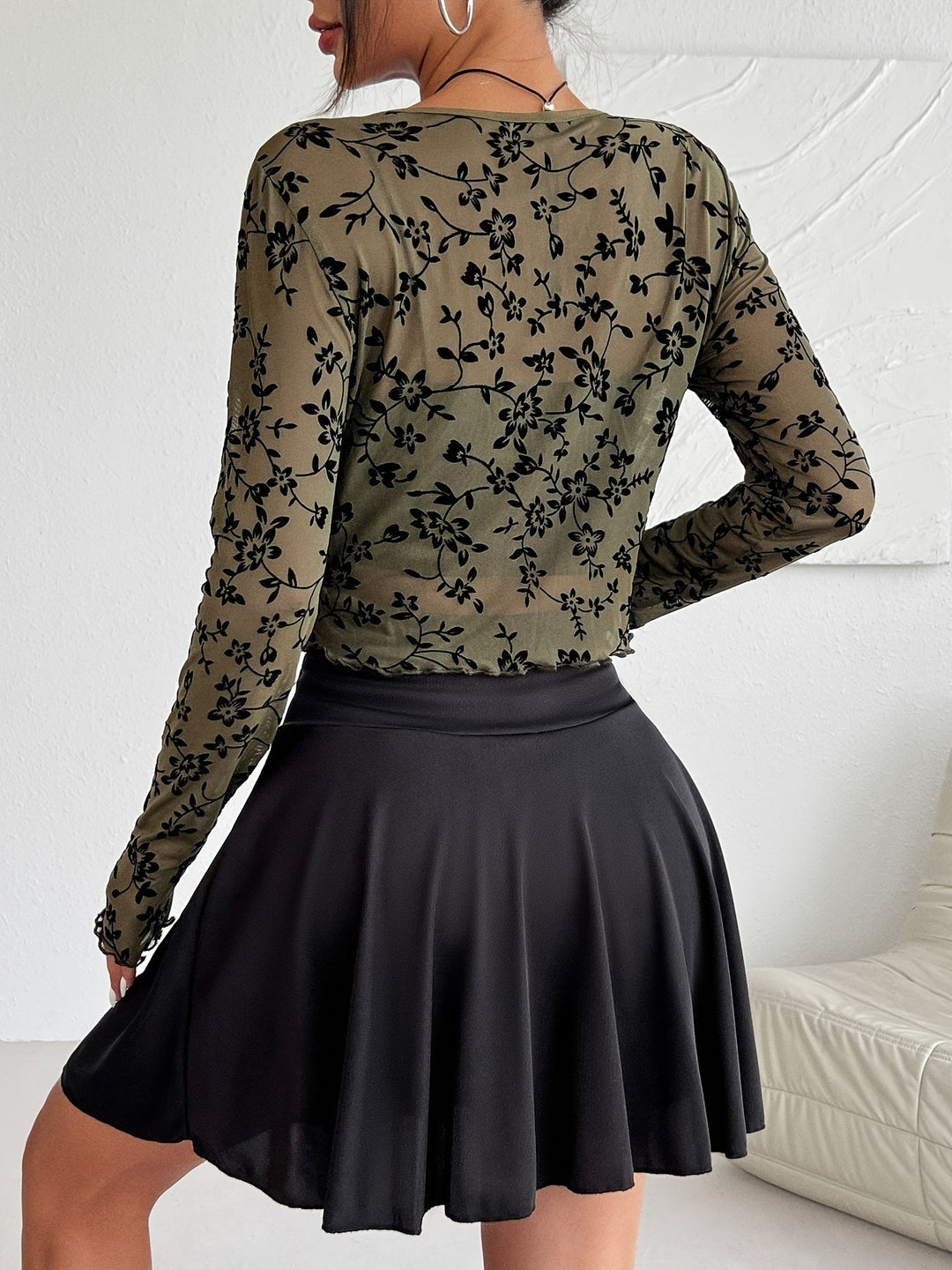 Fleur Sheer Mesh Cardigan