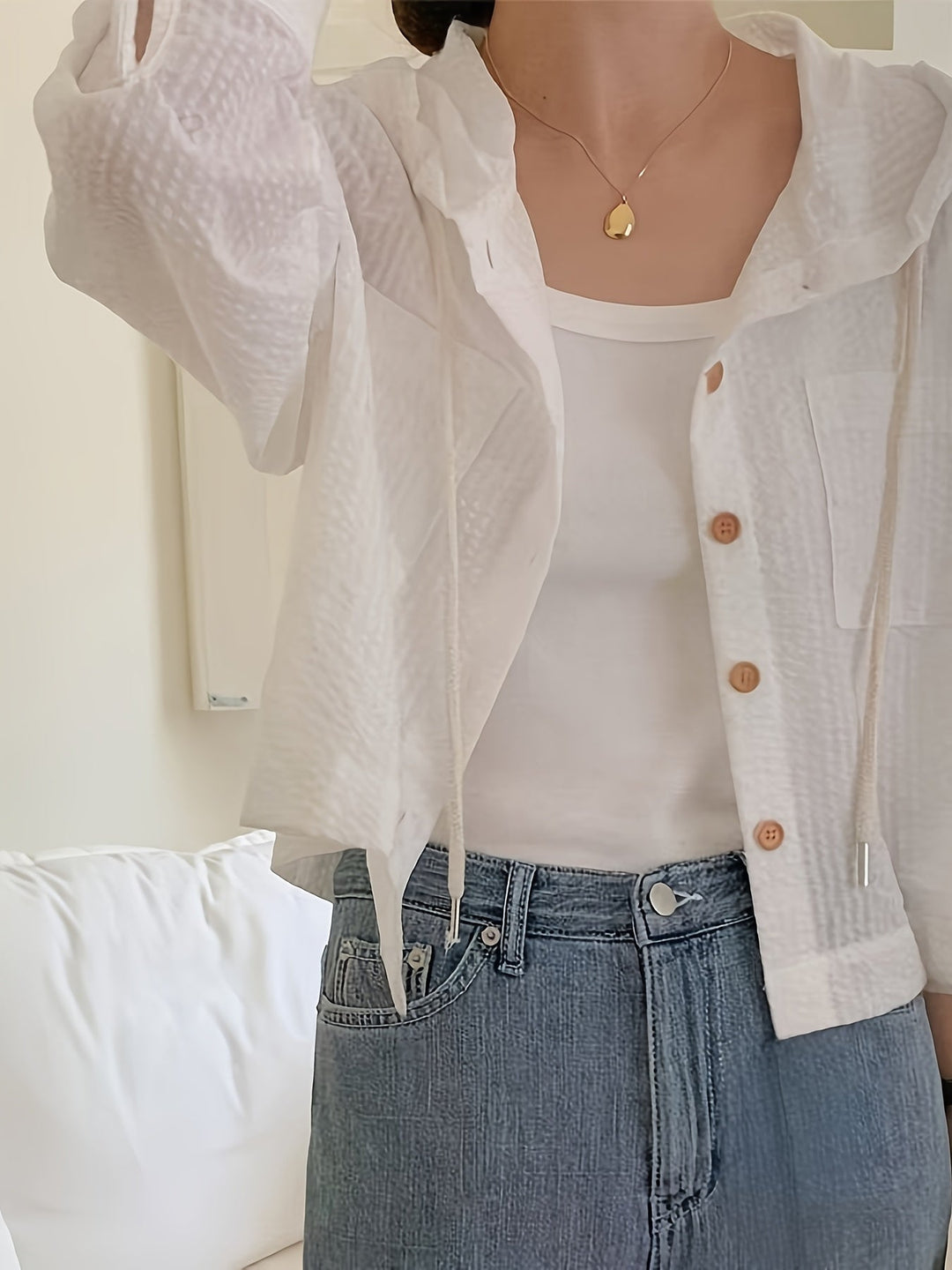 Claude Stripe Hoodie Shirt