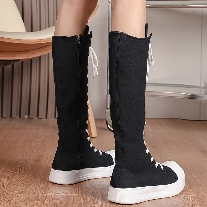 Rebel Platform Canvas Boot
