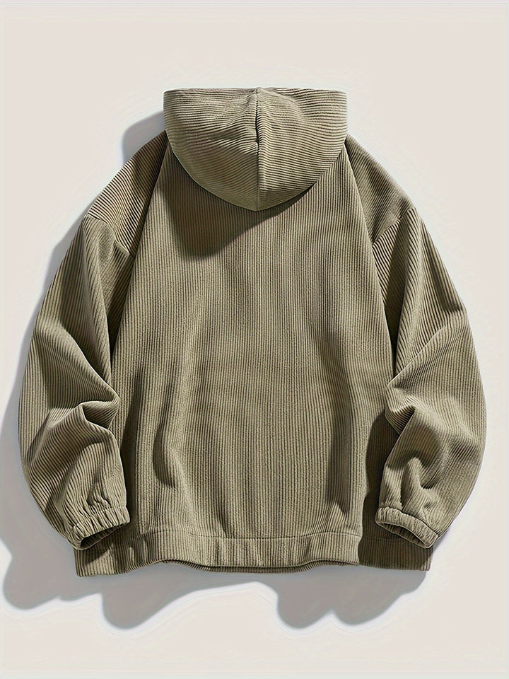 Corduroy Quarter-Zip Hoodie