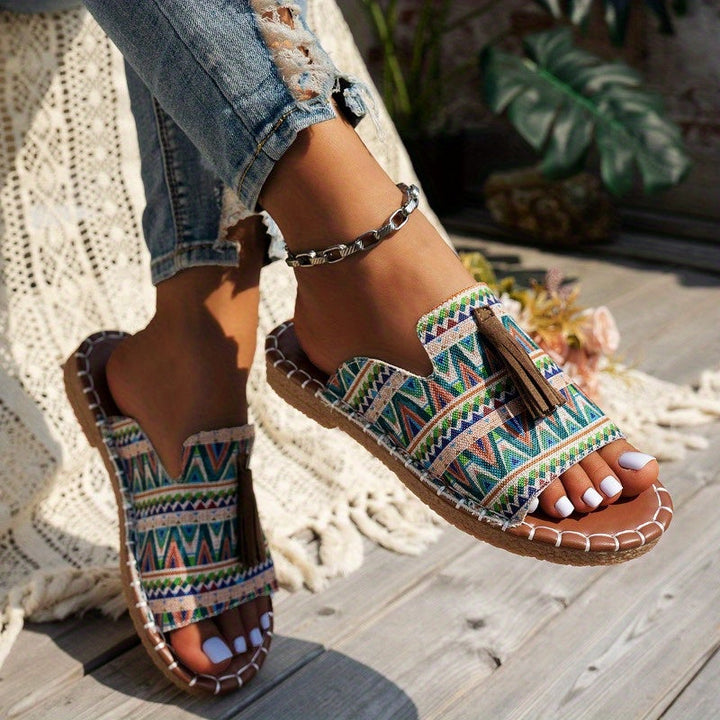 Azura Boho Tassel Flats