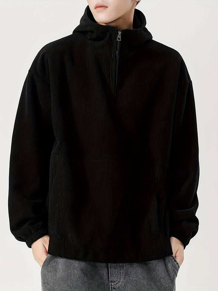 Corduroy Quarter-Zip Hoodie
