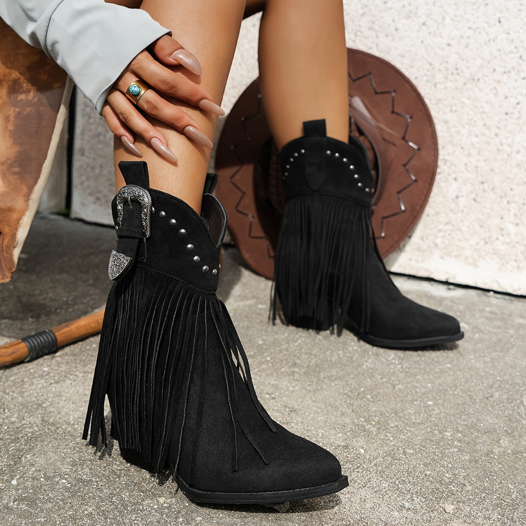 Sierra Suede Fringe Boot