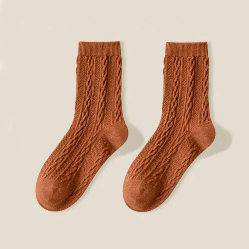 Willow & Wool Cable-Knit Socks