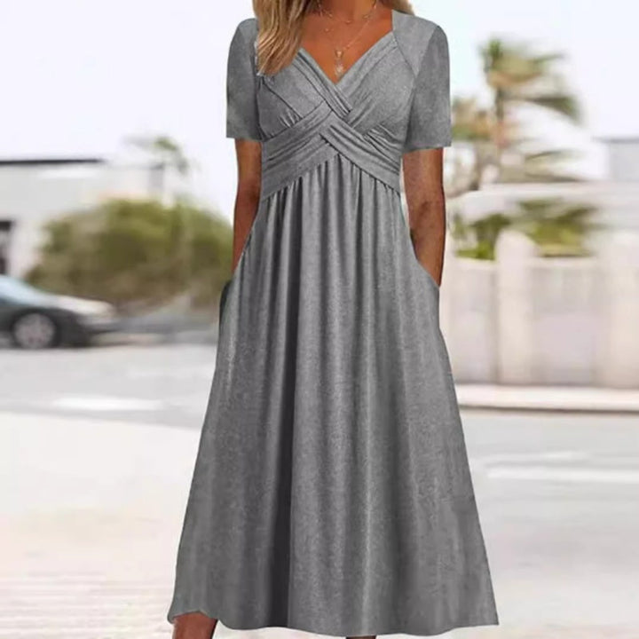 Margaret™ | Flattering V-Neck Dress