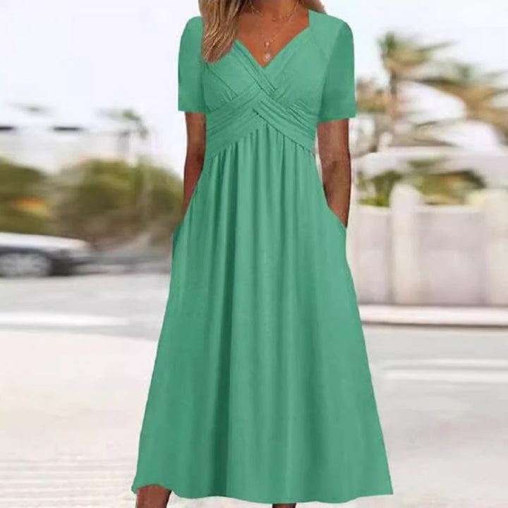 Margaret™ | Flattering V-Neck Dress