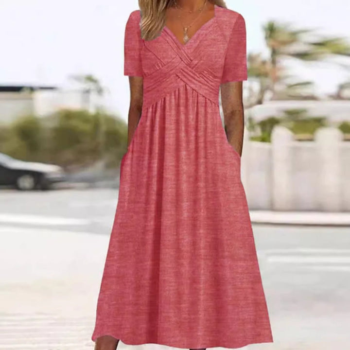 Margaret™ | Flattering V-Neck Dress