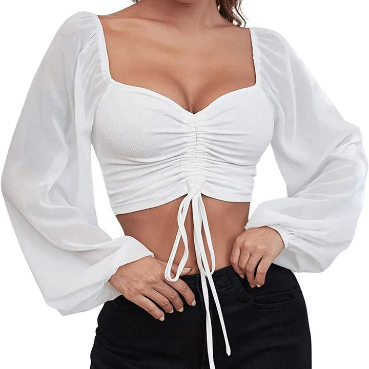 Aura Cinch-Crop Blouse