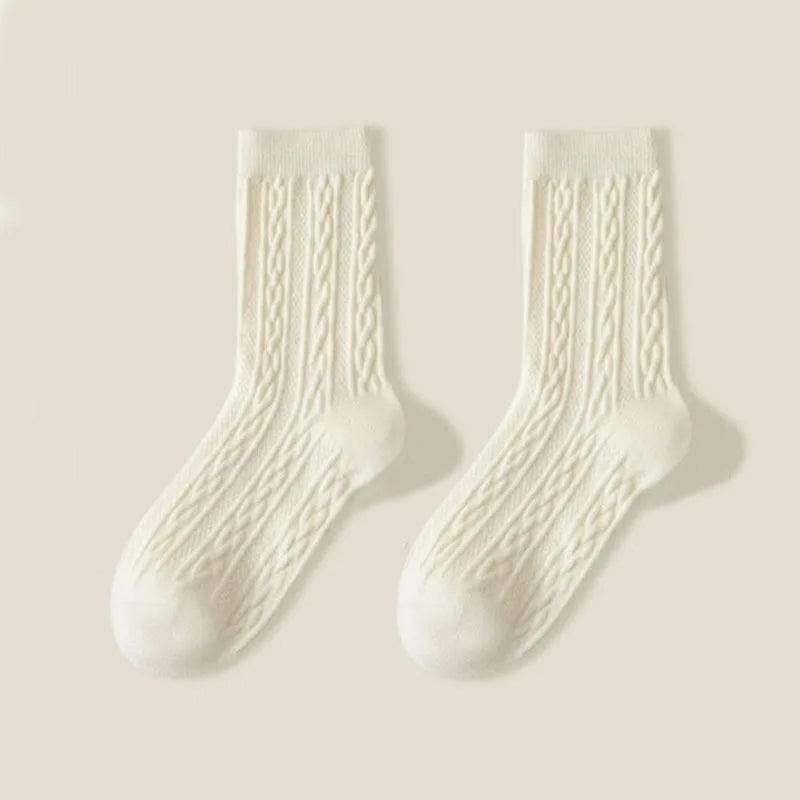 Willow & Wool Cable-Knit Socks