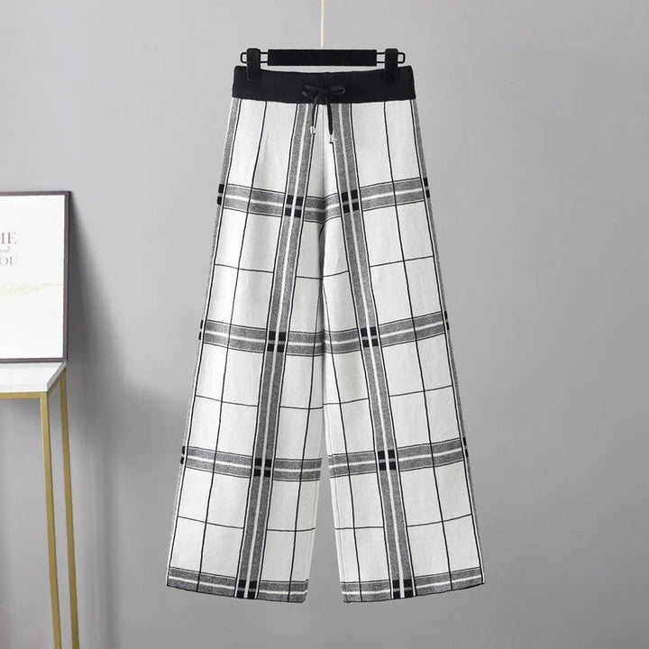 Palazzo Plaid Trouser
