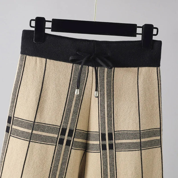 Palazzo Plaid Trouser