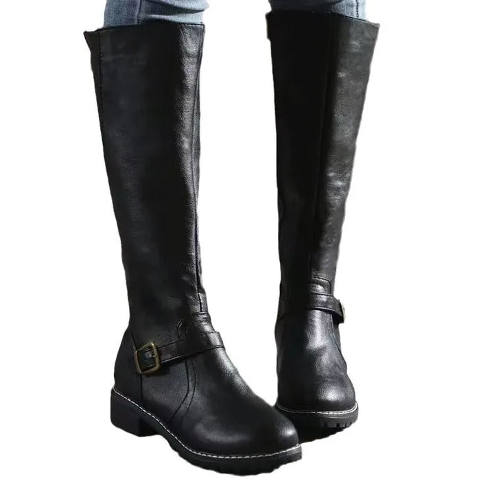 Women's Orthopedic Buckle Leather Boots