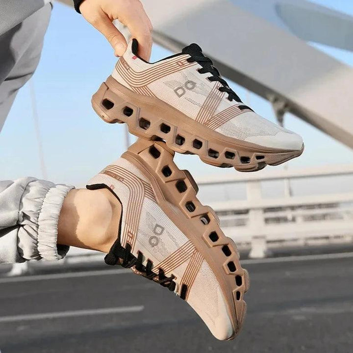 Men's Casual Sneakers - Lace Up Mesh Upper - Chunky Cloud Sole