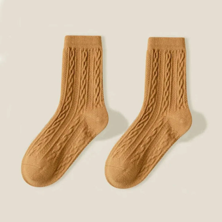Willow & Wool Cable-Knit Socks